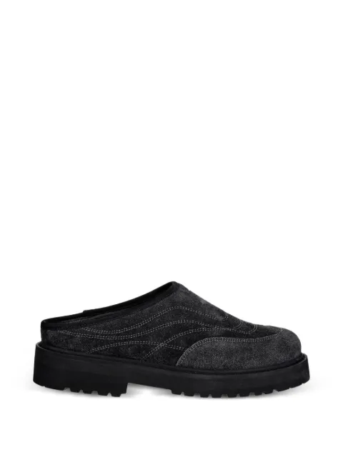 Diemme contrast-stitch slip-on mules Grey DI26SPMAWM04S004BLK
