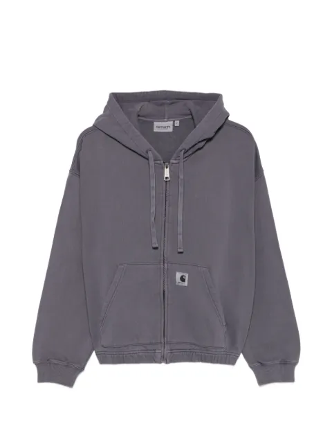 Carhartt WIP logo-patch zip-up hoodie Grey I036812