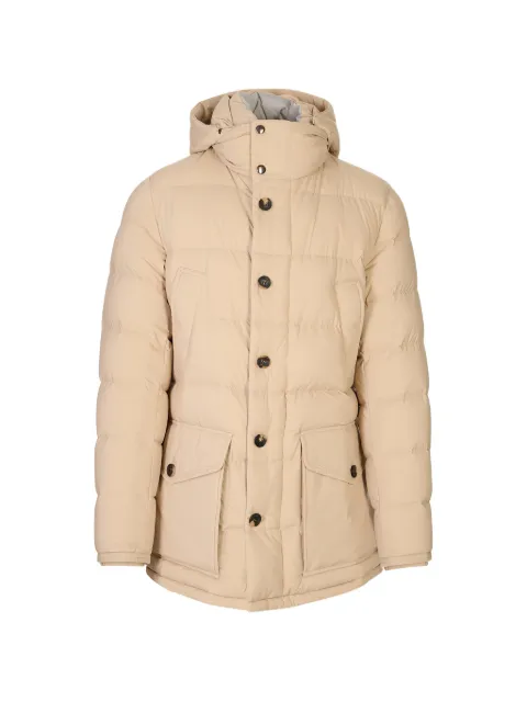 Kiton hooded padded jacket Neutrals UW2468V0427L