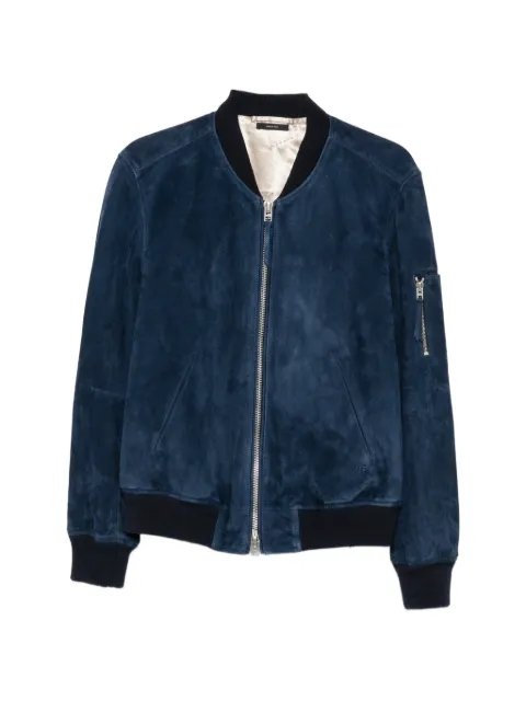 TOM FORD zip-fastening leather jacket Blue LBS087LMS038