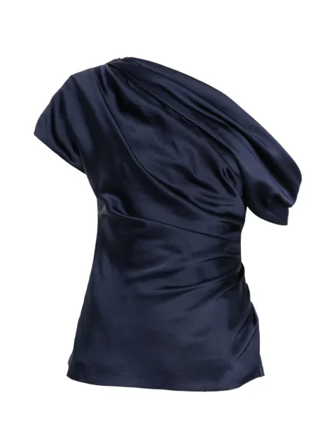 SIMKHAI one-shoulder draped top Blue 4262159
