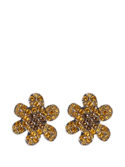 Marni crystal-embellished flower earrings Grey ORMV0526A0P6527
