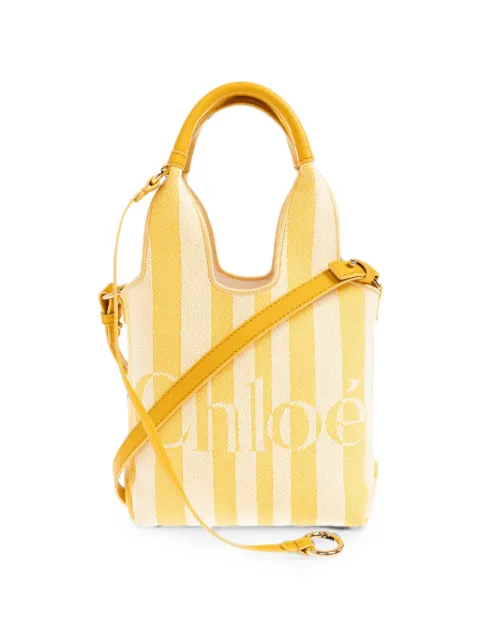 Chloé mini striped tote bag Yellow CH26AP777R65