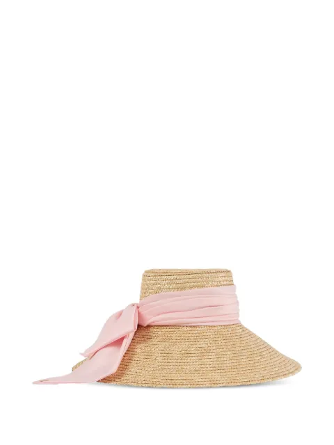 Eugenia Kim Mirabel bow-detail straw hat Neutrals 2101511321NATPINKRIBBON