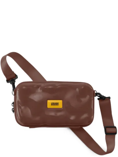 Crash Baggage mini Icon dented-effect crossbody bag Brown CB373