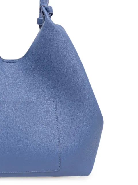 DKNY Paula knotted pebble-texture tote bag Blue R42BAE48