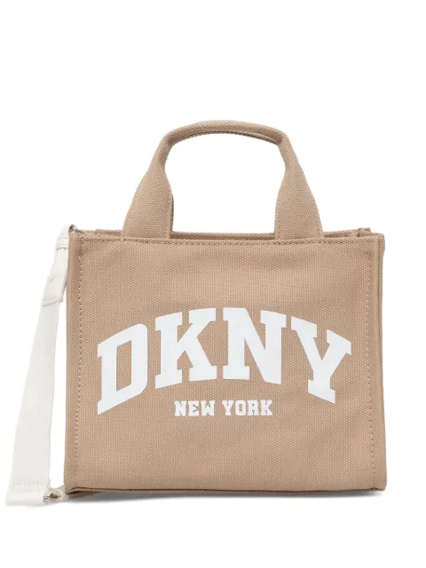 DKNY small Handle logo-print tote bag Neutrals R41AOC80