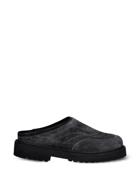 Diemme Maggiore quilted suede mules Black DI26SPMAMM04S004