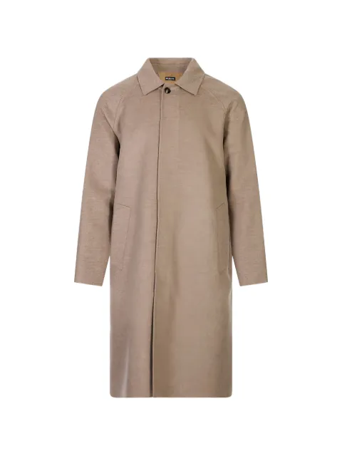 Kiton concealed-front coat Neutrals UW2473V0405L