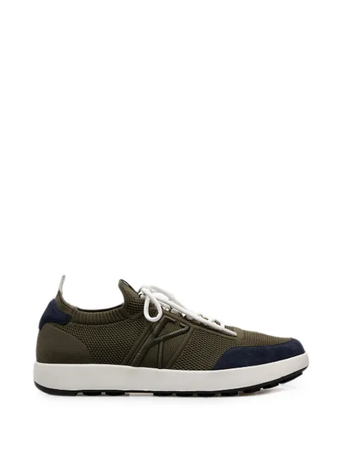Kiton knit panelled sneakers Green USSA031N01217