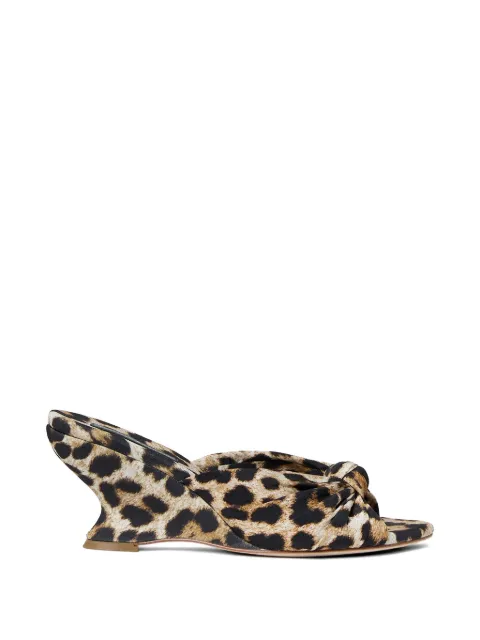 Loeffler Randall Marsy leopard-print sandals Neutrals MARSYSILKLEPRDLEOPA
