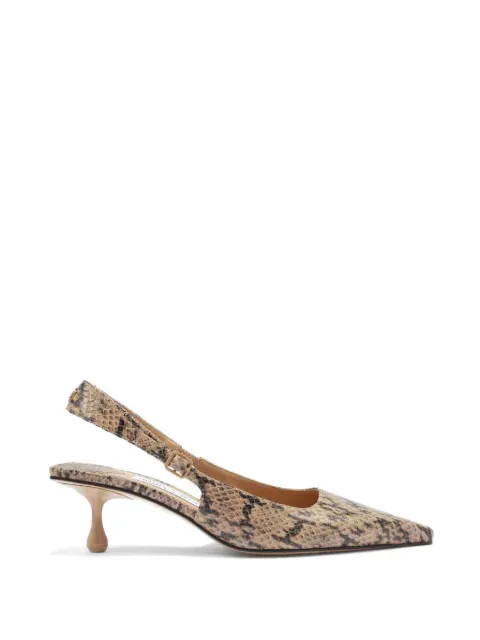 Jimmy Choo Amel snakeskin-effect slingback pumps Neutrals J000183483121503