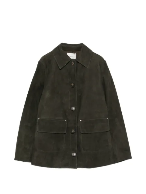 Vince button-up suede jacket Green V201491672