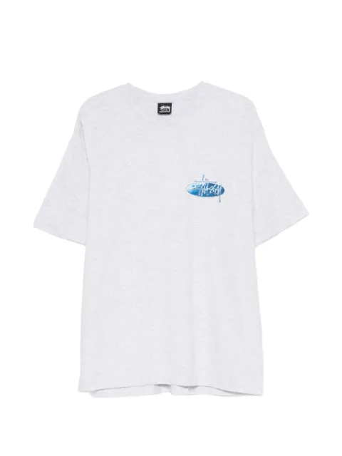 Stüssy Wave oval logo-print cotton T-shirt Grey 1905181