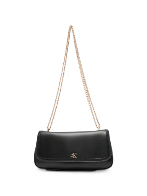 Calvin Klein small logo-plaque chain-strap shoulder bag Black LV04F3172GUB1