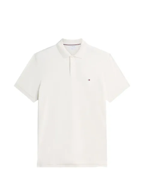 Tommy Hilfiger logo-embroidered short-sleeve polo shirt Neutrals MW0MW39994Z00