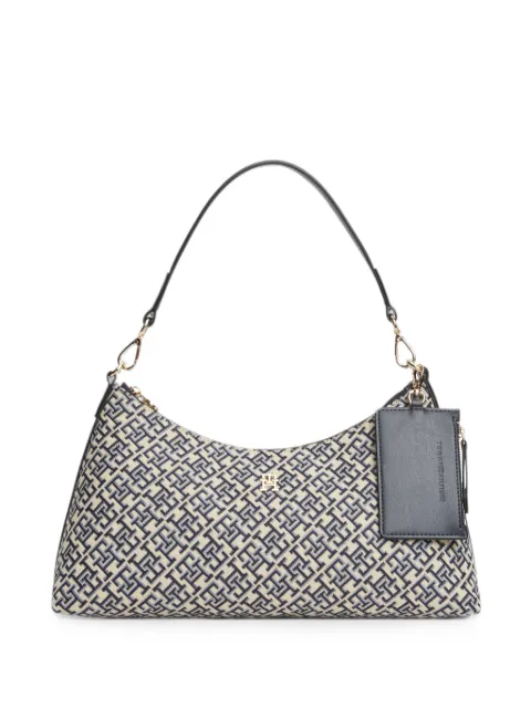 Tommy Hilfiger monogram-pattern logo-plaque shoulder bag Neutrals AW0AW189070GY