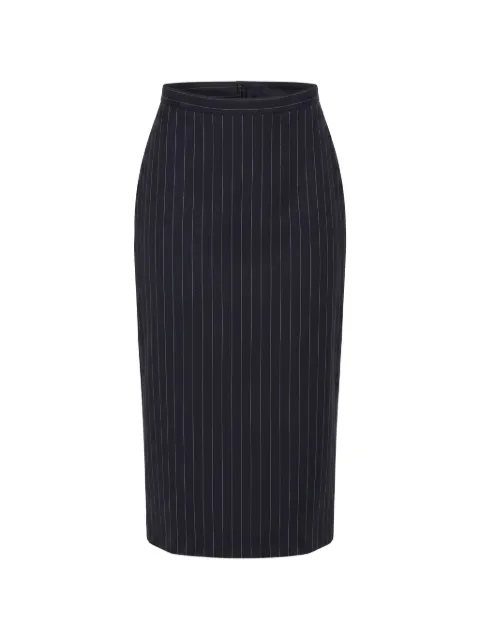 Givenchy pinstripe-pattern wool midi skirt Blue BW413J16UQ