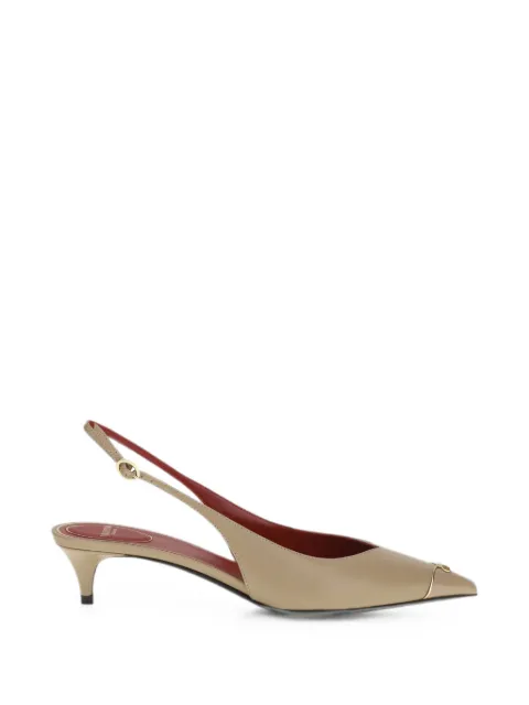 Valentino Garavani VLogo Heartip slingback pumps Neutrals 9W2S0QB8YEA