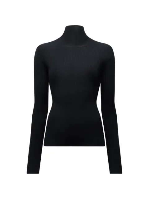 Another Tomorrow rib-knit sweater Black A425KT158WVBLK