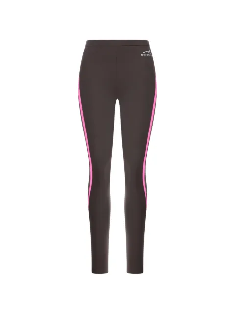 Balenciaga logo-print panelled leggings Brown A0023WTUVN7
