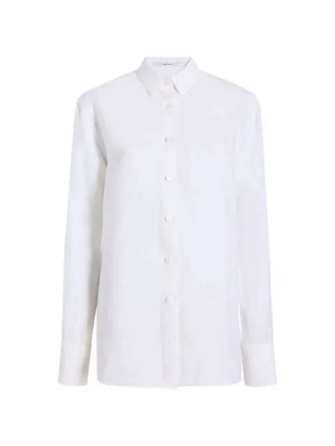 Another Tomorrow linen shirt White A222BL005LIWHT