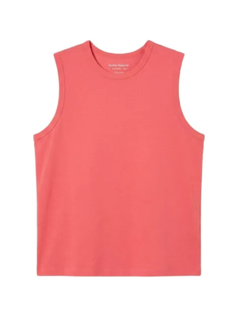 Another Tomorrow sleeveless organic-cotton T-shirt Pink A221CT011CORHB