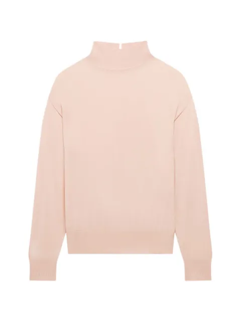 Another Tomorrow featherweight wool sweater Pink A324KT128WVLPK