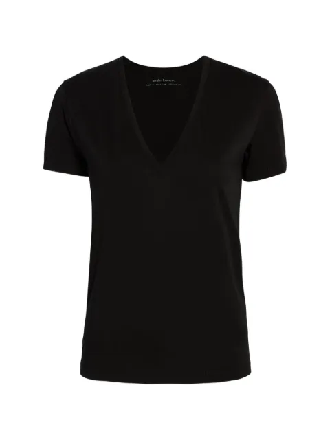 Another Tomorrow V-neck T-shirt Black A019CT002COBLK