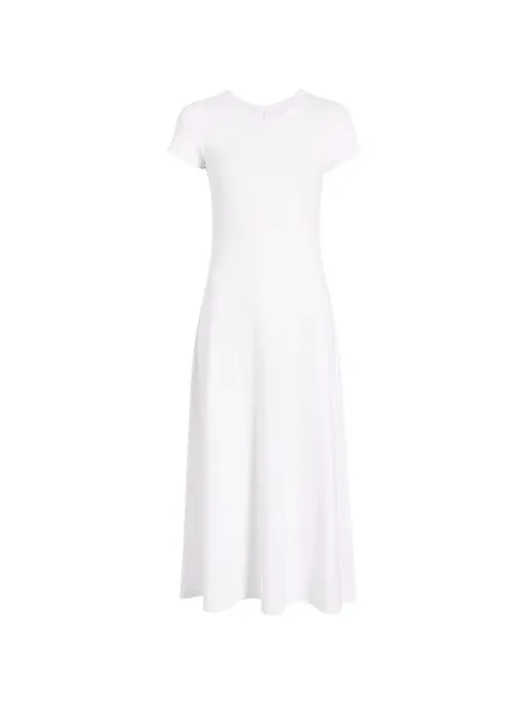 Another Tomorrow A-line fitted midi dress White A222CT024TC