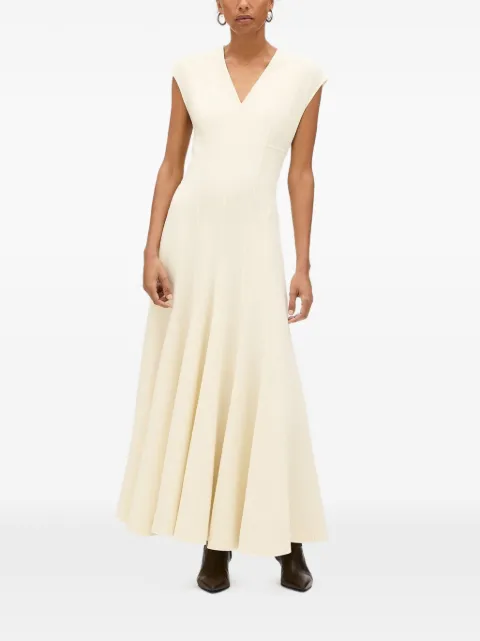 Another Tomorrow double-face cutout dress Neutrals A425DR123WVCRM