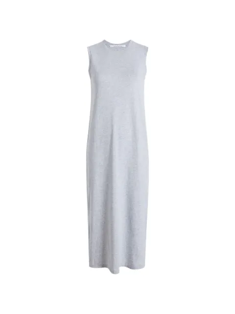 Another Tomorrow sleeveless side-slit dress Grey A223CT044COHGR