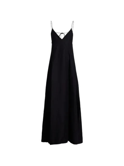 Another Tomorrow seamed slip dress Black A222DR002LIBLK