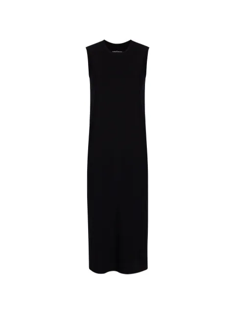 Another Tomorrow sleeveless side-slit dress Black A222CT020TCBLK