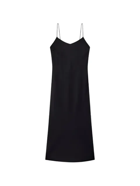 Another Tomorrow bias-cut spaghetti-strap dress Black A325DR125VIBLK