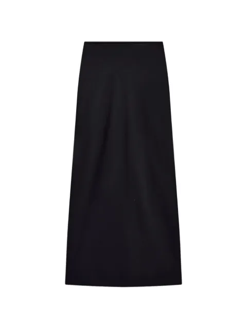 Another Tomorrow bias-cut satin skirt Black A325SK034VIBLK