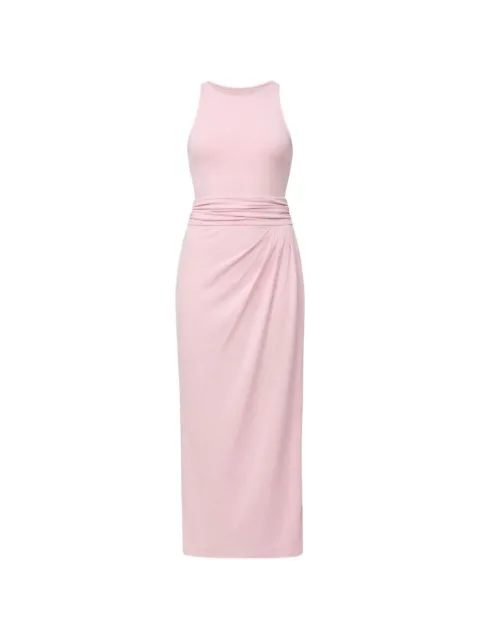 Another Tomorrow sarong-tie midi dress Pink A224CT073TCQTZ