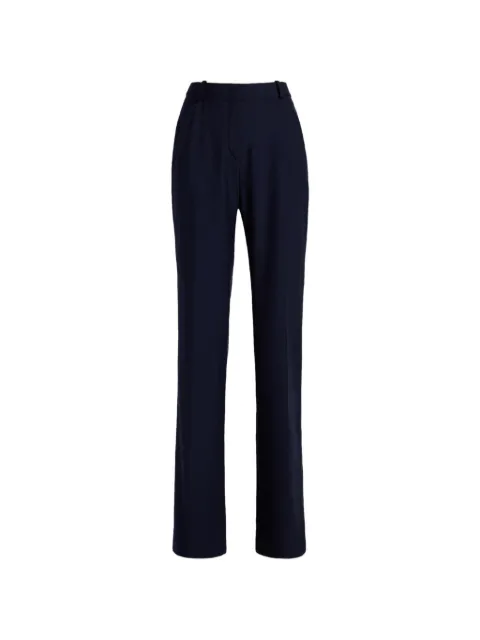 Another Tomorrow flared wool trousers Blue A019PT003WVNVY