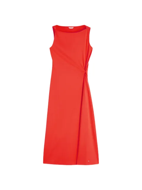 Tommy Hilfiger twist-detail boat-neck midi dress Red WW0WW50041