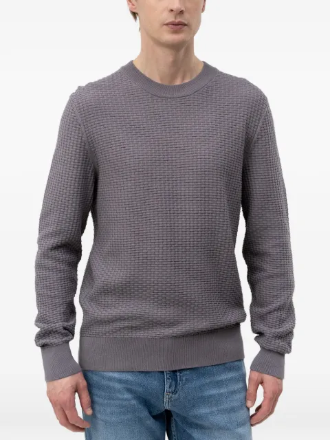 BOSS basket-weave sweater Grey 50545283