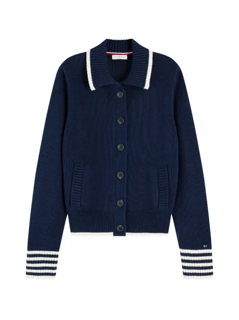 Tommy Hilfiger logo-embroidered button-up cardigan Blue WW0WW50121