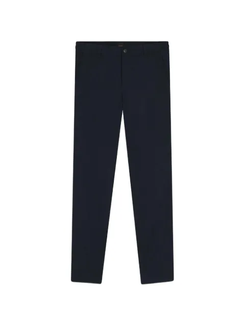 BOSS logo-patch straight-leg trousers Blue 50559595