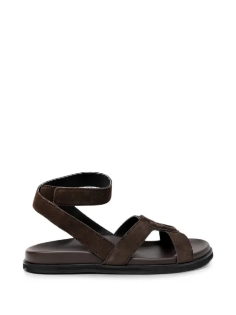 BOSS logo-patch touch-strap sandals Brown 50563358