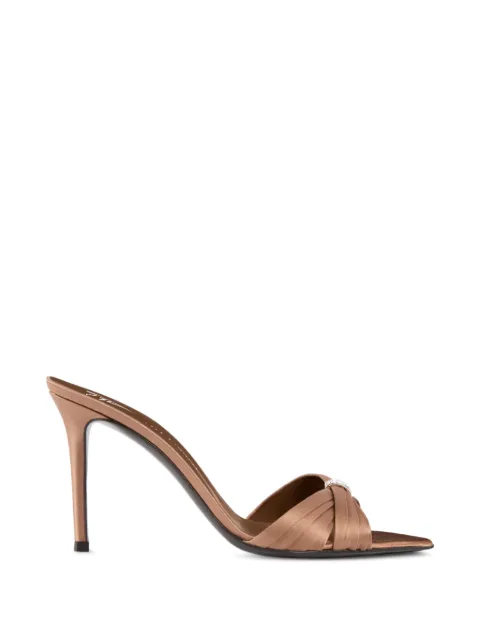 Giuseppe Zanotti Lumière mules 90 Neutrals I600011001