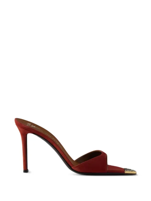 Giuseppe Zanotti Intriigo Jewelry mules 90 Red E600075003