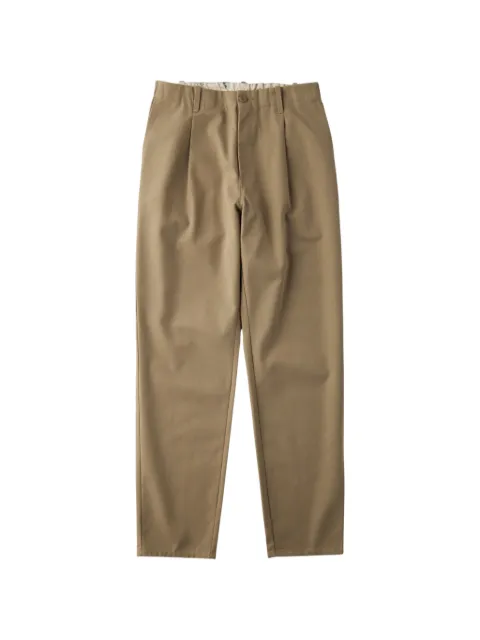 UNIVERSAL OVERALL tapered pleated trousers Neutrals PTG05