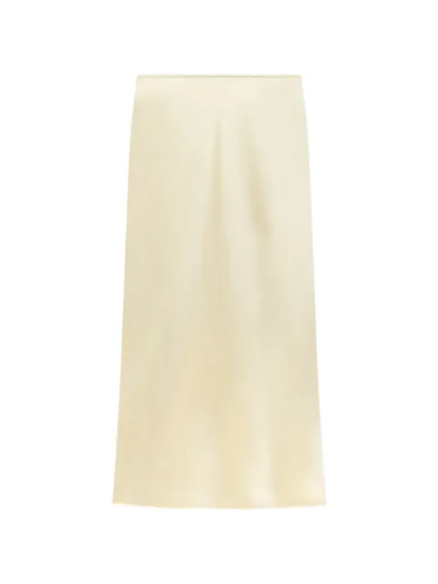Another Tomorrow bias-cut midi skirt Yellow A325SK034VIBUT