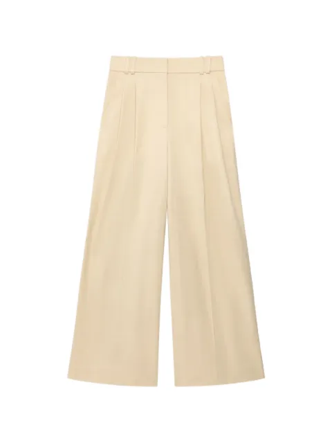 Another Tomorrow high-waisted pleated trousers Neutrals A126PT050VISND