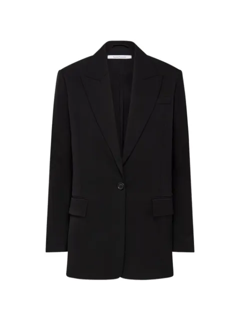 Another Tomorrow oversized peak-lapel blazer Black A225JK049