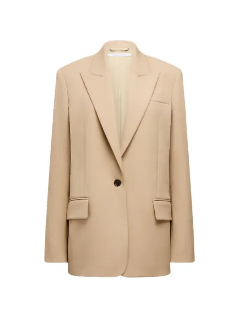 Another Tomorrow oversized peak-lapel blazer Neutrals A225JK049
